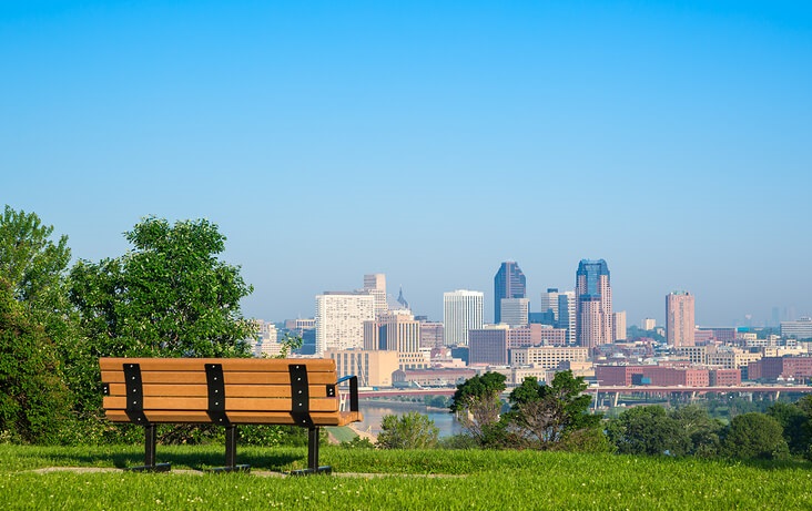 Minnesota St Paul Twin Cities skyline