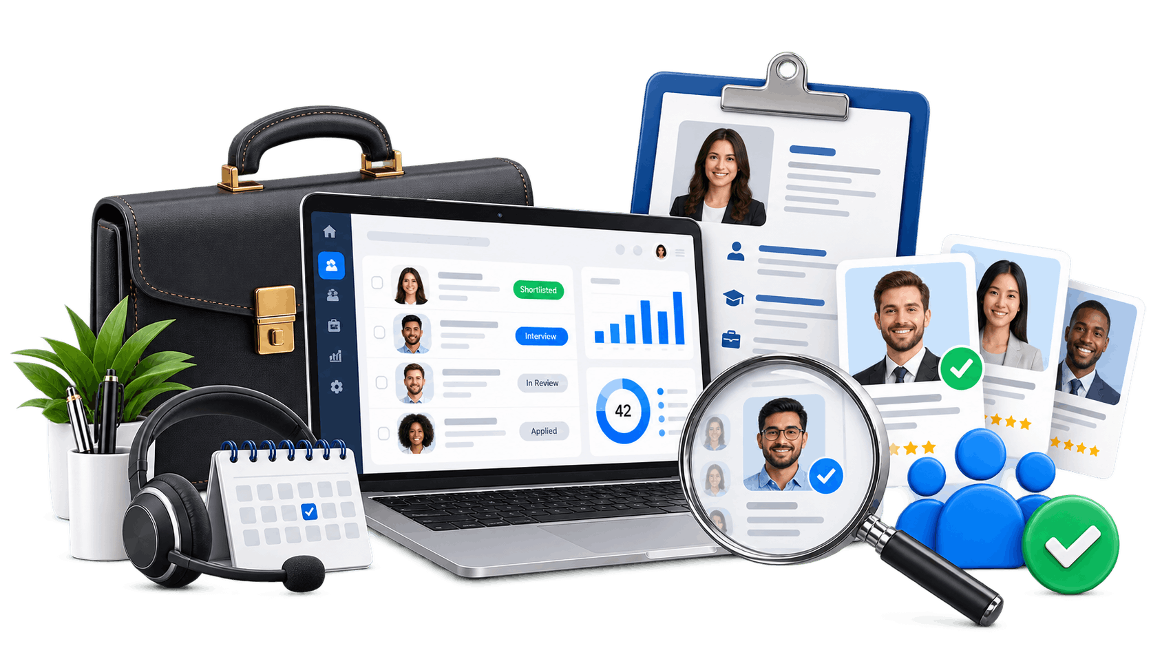 Recruiting process outsourcing dashboard and talent tools